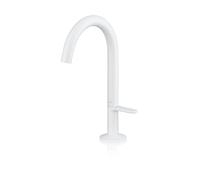 hansgrohe AXOR One grifería de lavabo Select+ 170 con desagüe automático push-open, proyección 140mm, 48020700, Color: Blanco Mate