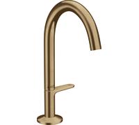 hansgrohe AXOR One grifería de lavabo Select+ 170 con desagüe automático push-open, proyección 140mm, 48020140, Color: Bronce cepillado