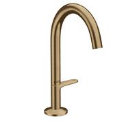 hansgrohe AXOR One grifería de lavabo Select+ 170 con juego de desagüe push-open, proyección 140mm, 48020140, Color: Bronce cepillado