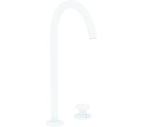 hansgrohe AXOR One Grifería de lavabo Select+ 260 de 2 orificios con desagüe automático push-open, 165 mm de proyección, 48060700, Color: Blanco Mate