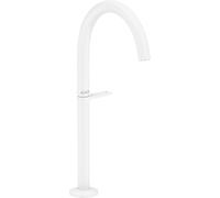 hansgrohe AXOR One grifería de lavabo Select+ 260 para lavabos con desagüe automático Push-Open, 165 mm de saliente, 48030700, Color: Blanco Mate