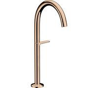 hansgrohe AXOR One grifería de lavabo Select+ 260 para lavabos con desagüe automático Push-Open, 165 mm de saliente, 48030300, Color: Oro rojo pulido