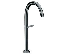 hansgrohe AXOR One grifería de lavabo Select+ 260 para lavabos con juego de desagüe Push-Open, 165 mm de proyección, 48030330, Color: Cromo negro pulido
