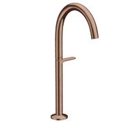 hansgrohe AXOR One grifería de lavabo Select+ 260 para lavabos con juego de desagüe Push-Open, 165 mm de proyección, 48030310, Color: Oro rojo cepillado