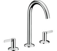 hansgrohe AXOR One grifo de lavabo 170 de 3 orificios con juego de desagüe Pu...