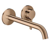 Mezclador monomando de lavabo empotrado AXOR One de hansgrohe para montaje en pared, con maneta, caño de 220 mm, 48120300, Color: Oro rojo pulido