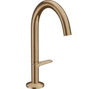 hansgrohe AXOR One mezclador de lavabo Select 170 con desagüe de apertura a presión, proyección de 140 mm, 48020140, Color: Brushed Bronze