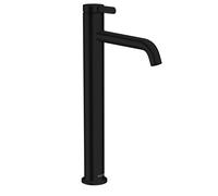 hansgrohe AXOR One Mezclador monomando de lavabo 260 con maneta y juego de desagüe, proyección 180mm, 48002670, Color: Negro Mate