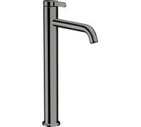 hansgrohe AXOR One Mezclador monomando de lavabo 260 con maneta y juego de desagüe, proyección 180mm, 48002330, Color: Cromo negro pulido