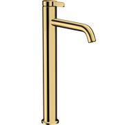 hansgrohe AXOR One Mezclador monomando de lavabo 260 con maneta y juego de desagüe, proyección 180mm, 48002990, Color: Óptica Oro Pulido