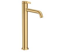 hansgrohe AXOR One Mezclador monomando de lavabo 260 con maneta y juego de desagüe, proyección 180mm, 48002250, Color: Óptica de oro cepillado