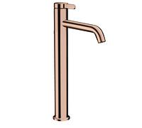 hansgrohe AXOR One Mezclador monomando de lavabo 260 con maneta y juego de desagüe, proyección 180mm, 48002300, Color: Oro rojo pulido