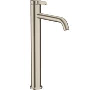 hansgrohe AXOR One Mezclador monomando de lavabo 260 con maneta y juego de desagüe, proyección 180mm, 48002820, Color: Níquel Cepillado