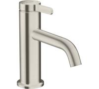 hansgrohe AXOR One mezclador monomando de lavabo 70 con maneta y desagüe automático, proyección 130mm, 48001800, Color: Óptica de acero inoxidable