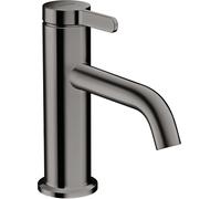 hansgrohe AXOR One mezclador monomando de lavabo 70 con maneta y desagüe automático, proyección 130mm, 48001330, Color: Cromo negro pulido