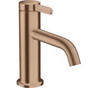 hansgrohe AXOR One mezclador monomando de lavabo 70 con maneta y desagüe automático, proyección 130mm, 48001310, Color: Oro rojo cepillado