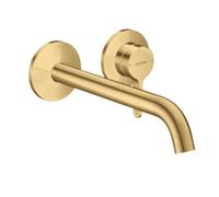 hansgrohe AXOR One mezclador monomando oculto de lavabo para montaje en pared con maneta y caño 220 mm, 48120250, Color: Brushed Gold Optic