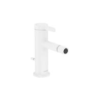 hansgrohe AXOR One mezclador monomando para bidé con juego de desagüe, proyección 113mm, 48210700, Color: Blanco Mate