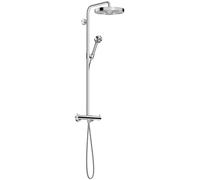 hansgrohe AXOR One Showerpipe con termostato y ducha de techo 280 1jet EcoSmart, 48795000, Color: cromado