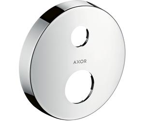 hansgrohe AXOR roseta de extensión, redonda, 2 agujeros, 14961800, Color: aspecto de acero inoxidable