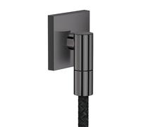 hansgrohe AXOR Salida de pared Fine Conexión de pared angular, 36738330, Color: Cromo negro pulido