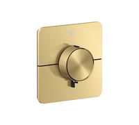 hansgrohe AXOR ShowerSelect ID termostato, empotrado, softsquare, 2 consumidores, 36754250, Color: Óptica de oro cepillado