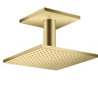hansgrohe AXOR ShowerSolutions 250/250 1 rociador, conexión al techo, 35308950, Color: Latón cepillado
