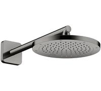 hansgrohe AXOR ShowerSolutions alcachofa de ducha 245 1 rociador tipo ahorro de agua+, 35389330, Color: Polished Black Chrome