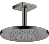 hansgrohe AXOR ShowerSolutions conexión de techo, angular, 100mm, 26437330, Color: Cromo negro pulido