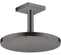 hansgrohe AXOR ShowerSolutions conexión de techo, angular, 100mm, 26437340, Color: Cromo negro cepillado
