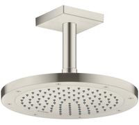 hansgrohe AXOR ShowerSolutions conexión de techo, angular, 100mm, 26437800, Color: Óptica de acero inoxidable