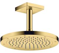 hansgrohe AXOR ShowerSolutions conexión de techo, angular, 100mm, 26437990, Color: Óptica Oro Pulido