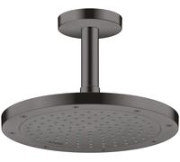 hansgrohe AXOR ShowerSolutions de ducha Conexión al techo 100 mm, 26432340, Color: Cromo negro cepillado