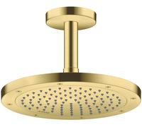 hansgrohe AXOR ShowerSolutions de ducha Conexión al techo 100 mm, 26432950, Color: Latón cepillado