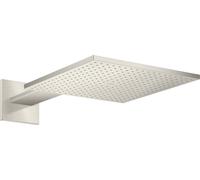 hansgrohe AXOR ShowerSolutions de ducha mural 300/300 2jet, conexión a la pared, brazo de ducha 450 mm, 35318800, Color: Óptica de acero inoxidable