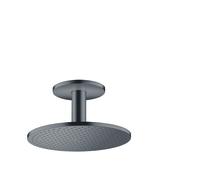 hansgrohe AXOR ShowerSolutions de ducha superior 300 2jet, conexión al techo, 35304340, Color: Cromo negro cepillado