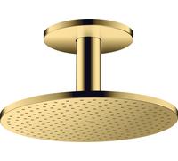 hansgrohe AXOR ShowerSolutions de ducha superior 300 2jet, conexión al techo, 35304990, Color: Óptica Oro Pulido
