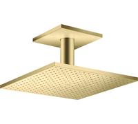 hansgrohe AXOR ShowerSolutions de ducha superior 300/300 2jet, conexión al techo, 35320950, Color: Latón cepillado