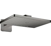 hansgrohe AXOR ShowerSolutions de duchas con rociador 460/300 2jet rose, brazo de ducha, 35275330, Color: Cromo negro pulido