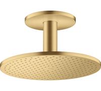hansgrohe AXOR ShowerSolutions Ducha 300 1jet, conexión al techo, 35301250, Color: Óptica de oro cepillado