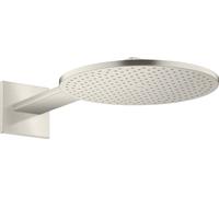 hansgrohe AXOR ShowerSolutions Ducha 300 2jet, conexión a la pared, brazo de ducha 450 mm, 35303800, Color: Óptica de acero inoxidable