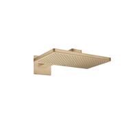 hansgrohe AXOR ShowerSolutions Ducha 460/300 1jet, brazo de ducha, roseta cuadrada, 35278140, Color: Bronce cepillado