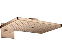 hansgrohe AXOR ShowerSolutions Ducha 460/300 3jet, brazo de ducha, roseta cuadrada, 35282300, Color: Oro rojo pulido