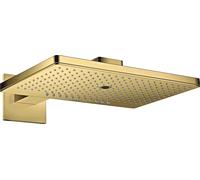 hansgrohe AXOR ShowerSolutions Ducha 460/300 3jet, brazo de ducha, roseta cuadrada, 35282990, Color: Óptica Oro Pulido