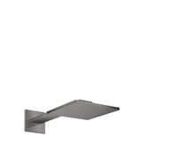 hansgrohe AXOR ShowerSolutions Ducha mural 250/250 1jet, conexión a la pared, brazo de ducha 450 mm, 35306340, Color: Cromo negro cepillado