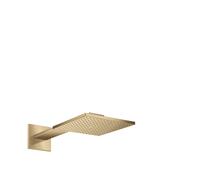 hansgrohe AXOR ShowerSolutions Ducha mural 250/250 2jet, conexión a la pared, brazo de ducha 450 mm, 35310140, Color: Bronce cepillado