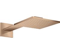 hansgrohe AXOR ShowerSolutions Ducha mural 250/250 2jet, conexión a la pared, brazo de ducha 450 mm, 35310310, Color: Oro rojo cepillado