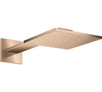 hansgrohe AXOR ShowerSolutions Ducha mural 250/250 2jet, conexión a la pared, brazo de ducha 450 mm, 35310300, Color: Oro rojo pulido