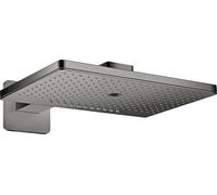 hansgrohe AXOR ShowerSolutions Ducha mural 460/300 3jet, brazo de ducha, roseta, 35276330, Color: Cromo negro pulido