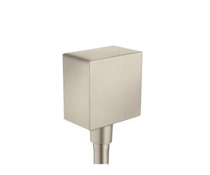 hansgrohe AXOR ShowerSolutions FixFit Conexión de manguera cuadrada, 36732820, Color: Níquel Cepillado